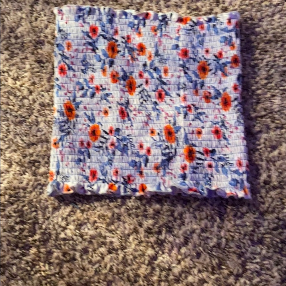 floral print tube top